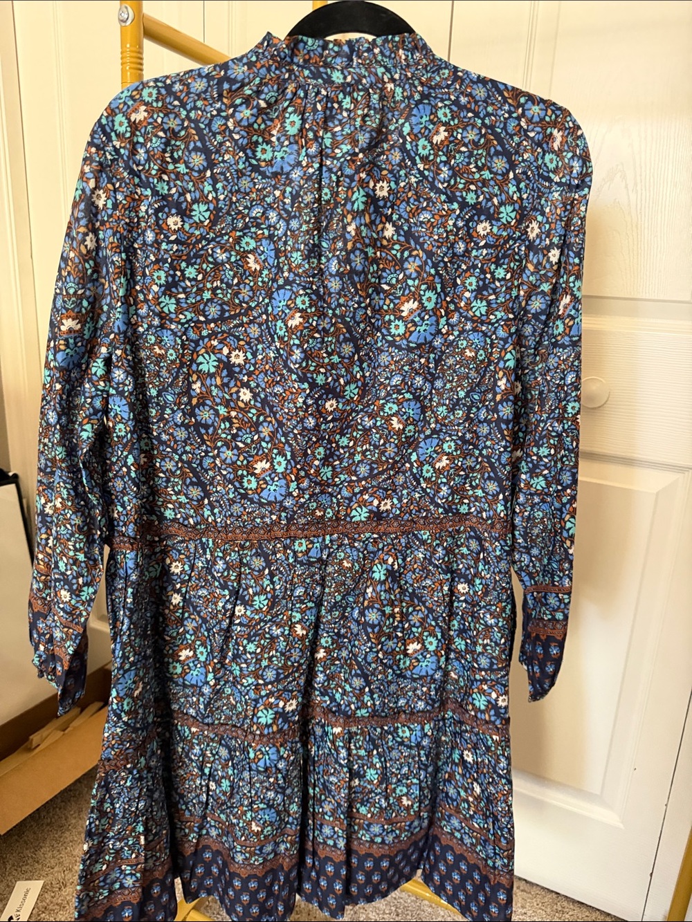 Vineyard Vines Navy Floral Long Sleeve Dress - Picture 4 of 4